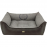 Ръчно изработено легло CAZO Soft Bed Premium Grey със свалящ се калъф за лесно почистване